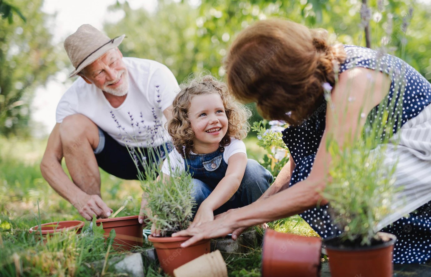 family planting a tree for earth day